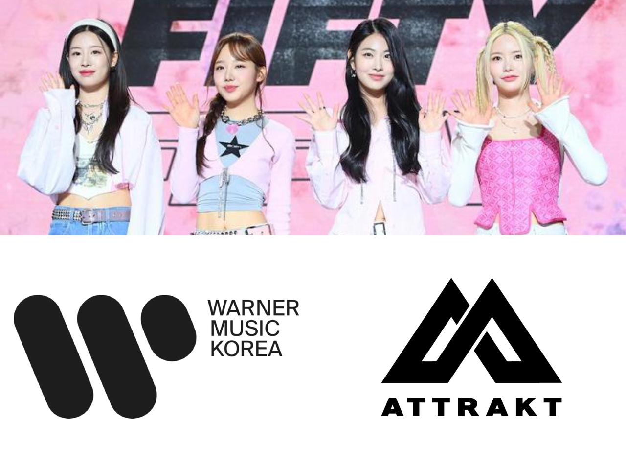 وكالة ATTRAKT تدّعي انَ Warner Music Korea هي "القوة الخارجية" التي حاولت اقناع FIFTY FIFTY بفسخ عقودهن